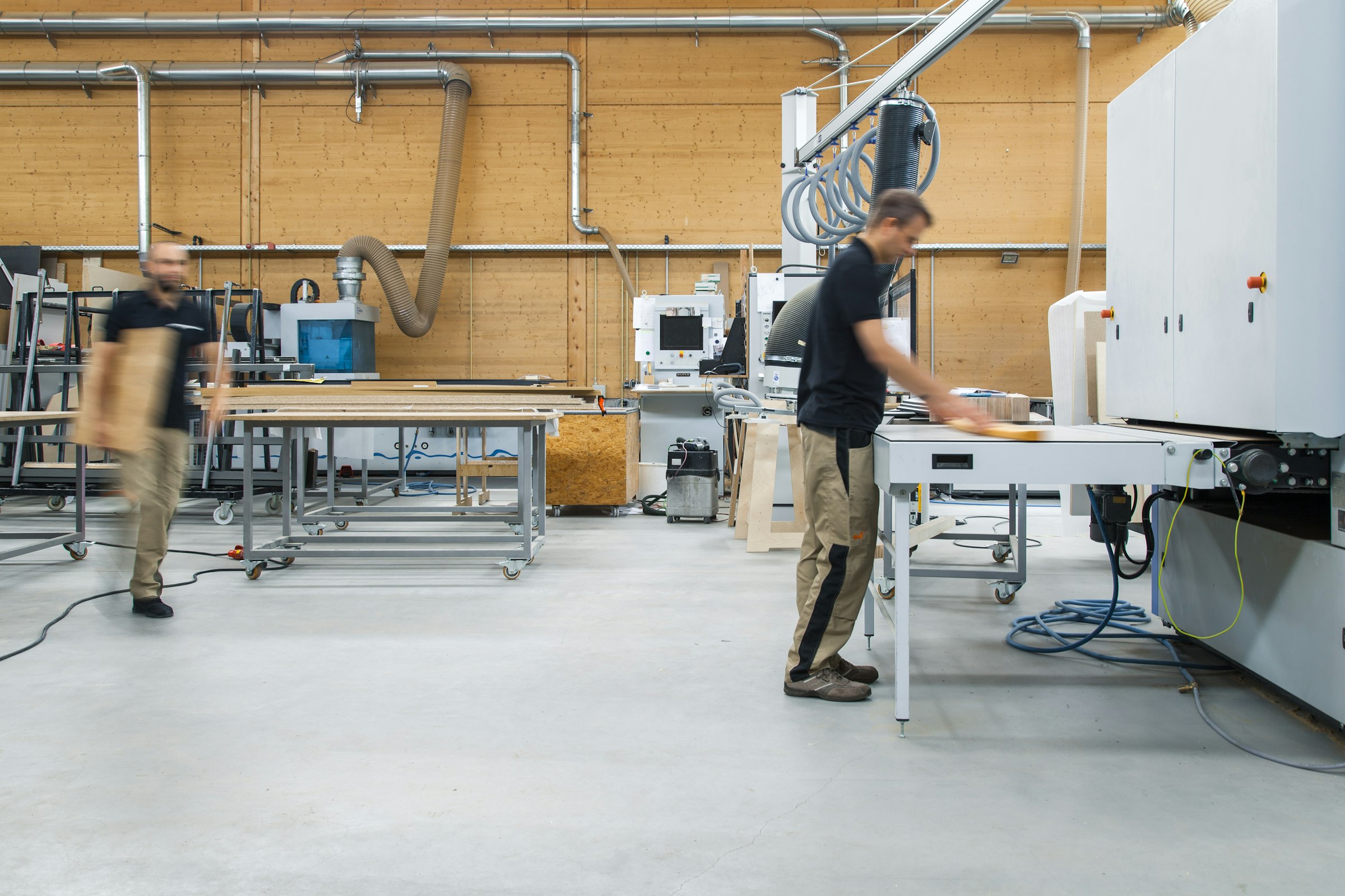 Joinery production line — panel processing and edgebanding